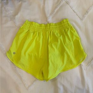 Lululemon Athletica Neon Yellow Athletic Shorts